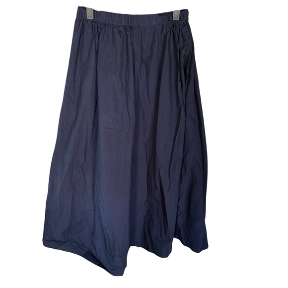 Quince 100% Organic Cotton Poplin A-line Maxi Skirt Size XS Color Navy - Picture 2 of 7